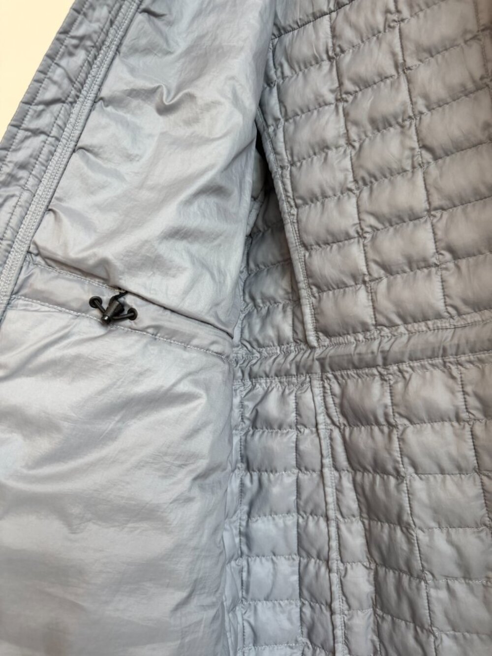 The North Face ThermoBall Eco Parka 2 Grey Heather Hooded Coat L - Picture 13 of 13